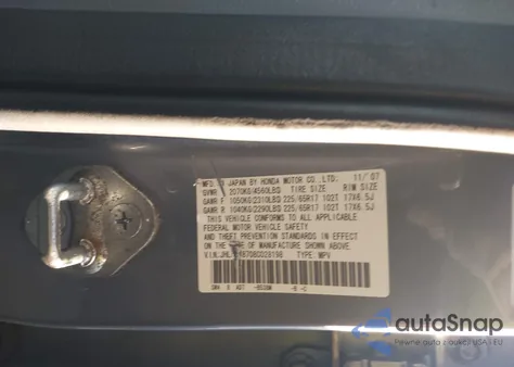 2008 Honda Cr-V Ex-L z USA, uszkodzony, nr VIN JHLRE48708C028198